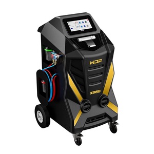 Nouvelle machine de récupération et de remplissage de réfrigérant AC entièrement automatique écran tactile 7 pouces X868 R134a <span class=keywords><strong>pour</strong></span> le nouveau système de <span class=keywords><strong>voiture</strong></span> à énergie et à huile - Product Image 1