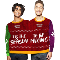 Pull de Noël flocon de neige élégant et confortable Couleurs festives Motif animal tricoté plat pour tous les âges Logo avant de style décontracté