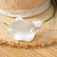 Groothandel Kunstmatige Calla Lelies voor Bloemdecoratie Evenementen, Real Touch PU Zachte Aanraking Lange Steel Calla Lelies voor Bruiloften en Feesten