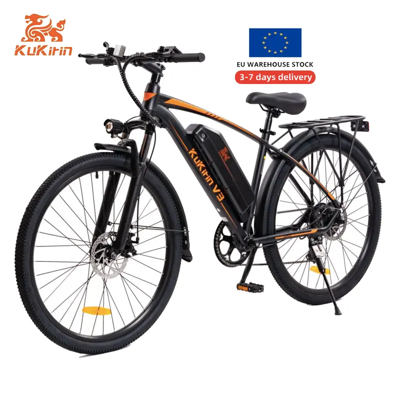 EU Cổ Phiếu kukirin V3 Ebike Nhanh Chóng Cung cấp Xe Đạp Điện 36V 15AH Pin Có Thể Tháo Rời 350W 27.5 Inch Xe Đạp Điện