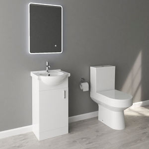 Hotel Supplier White Shaker Cabinets <strong>Ready</strong> <strong>Made</strong> Solid Wood <strong>Bathroom</strong> Cabinet Vanity - Product Image 2