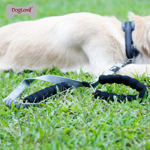 Conjunto de correa de collar de perro de nailon de lujo más vendido Control de tráfico de entrenamiento antitirones Bungge 2 estampado absorbente de golpes - Product Image 6