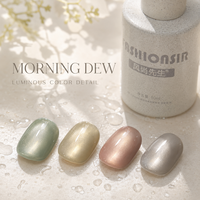 BelloGel Morning Dew French – Collection Magnétique de Vernis Gel Effet Œil de Chat Lumineux, 12 Couleurs, Bouteille de 10ml