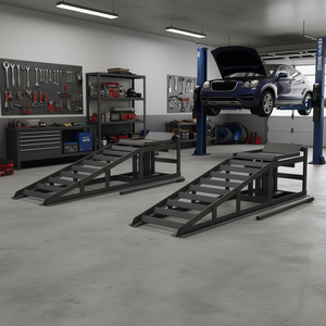 ทางลาดไฮดรอลิกสำหรับยานพาหนะ D0100XUCI97 สีเทาแดง ปรับระดับความสูงได้ - Product Image 2