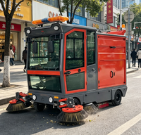 Balayeuse de voirie industrielle extérieure à batterie pour l'entretien des routes municipales