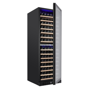 Vinopro Nevera para Vinos de Lujo Negra 428l con Puerta de Cristal Completa, Enfriador de Doble Zona con Capacidad para 166 Botellas Bu-428d Ir L1 Digital Wine - Product Image 3