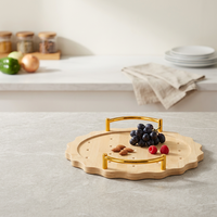 Articles personnalisés très demandés : Assiettes à gâteau classiques incassables en bambou, plateaux de service de luxe, grands plateaux de service pour restaurants et hôtels
