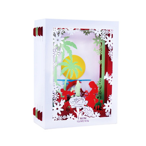 Nouveau modèle – <span class=keywords><strong>Meilleur</strong></span> choix pour la fête des Mères – Carte de vœux 3D en papier avec enveloppe – Vente en gros - Product Image 3