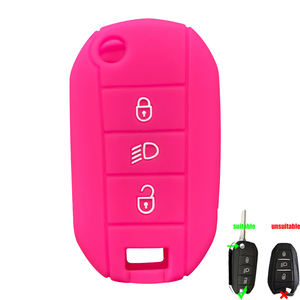 Couvercle de porte-clés pliant en silicone pour <span class=keywords><strong>Peugeot</strong></span> <span class=keywords><strong>208</strong></span> 2008 301 308 3008 RCZ 508 408 2008 307 étui pour citroën C3 C4 Berlingo 2021 - Product Image 2