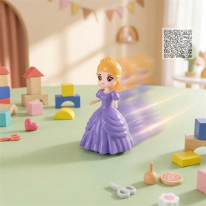 Juguete barato para niñas pequeñas mini figura de princesa muñeca en vestido de fiesta con ruedas extraíbles juguete para piñata juguetes de relleno no basura - Product Image 3