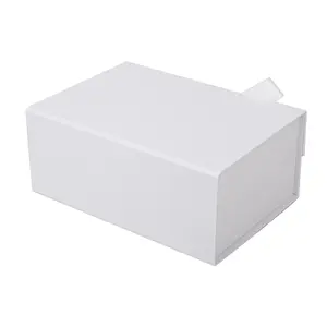 Custom Logo magnete scatola rigida di imballaggio personale grande nastro di lusso nero scatola di carta con chiusura magnetica scatola regalo