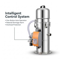 Chargeur de matériaux automatique intelligent HY-600G à commande informatique, avec trémie magnétique de 12L et moteur de 1.1KW, et alarme de manque de matériaux
