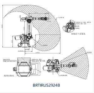 หุ่นยนต์อุตสาหกรรมแบบหกแกน รุ่น BRTIRUS2924B ระยะแขน 3500 มม. รับน้ำหนัก 100 กก. ใช้สำหรับชิ้นส่วนฉีดขึ้นรูปขนาดใหญ่ - Product Image 4