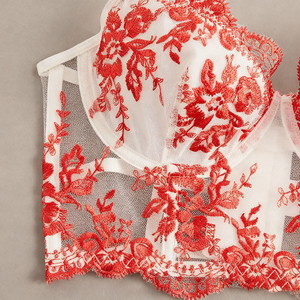 Hohe Qualität auf Lager gedruckt Damen Blumen Bra lette Intime Sexy Frauen Spitze Bügel BH Dessous BH Set - Product Image 2