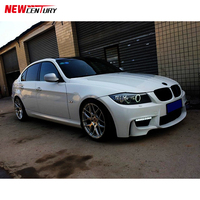 Cocok untuk BMW 3 seri E90 Upgrade M2 bumper plastik depan dan belakang rok samping Kit bodi Spoiler