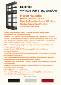 Cửa sổ cửa sổ đôi bản lề cổ điển của Pháp cho cửa hàng nhà máy phòng ngủ - Product Image 6
