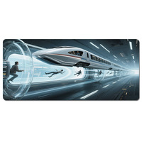 Tapis de souris tendance avec logo personnalisé de différentes tailles, tapis de bureau de jeu surdimensionnés en caoutchouc antidérapant, accessoires informatiques