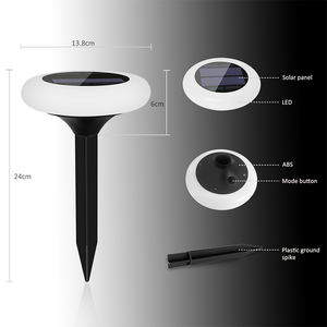 IP65 imperméabilisent la lumière solaire de déco de rvb pour l'arrière-cour, lumière de tache solaire de fantaisie portative extérieure lumineuse d'arrière-cour - Product Image 1