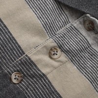 T-shirt décontracté uni pour homme en laine mérinos à col montant et manches courtes avec poche poitrine 180-360GSM Écologique Anti-plis