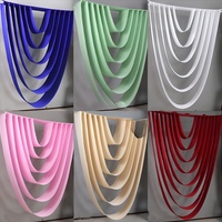 Décorations de scène de mariage modernes - Drapage de plafond en tissu ondulé - Taille et couleur personnalisées