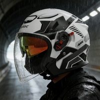 Nouveaux casques de moto unisexes ABS pour adultes, casque demi-face classique, fournisseur de motos