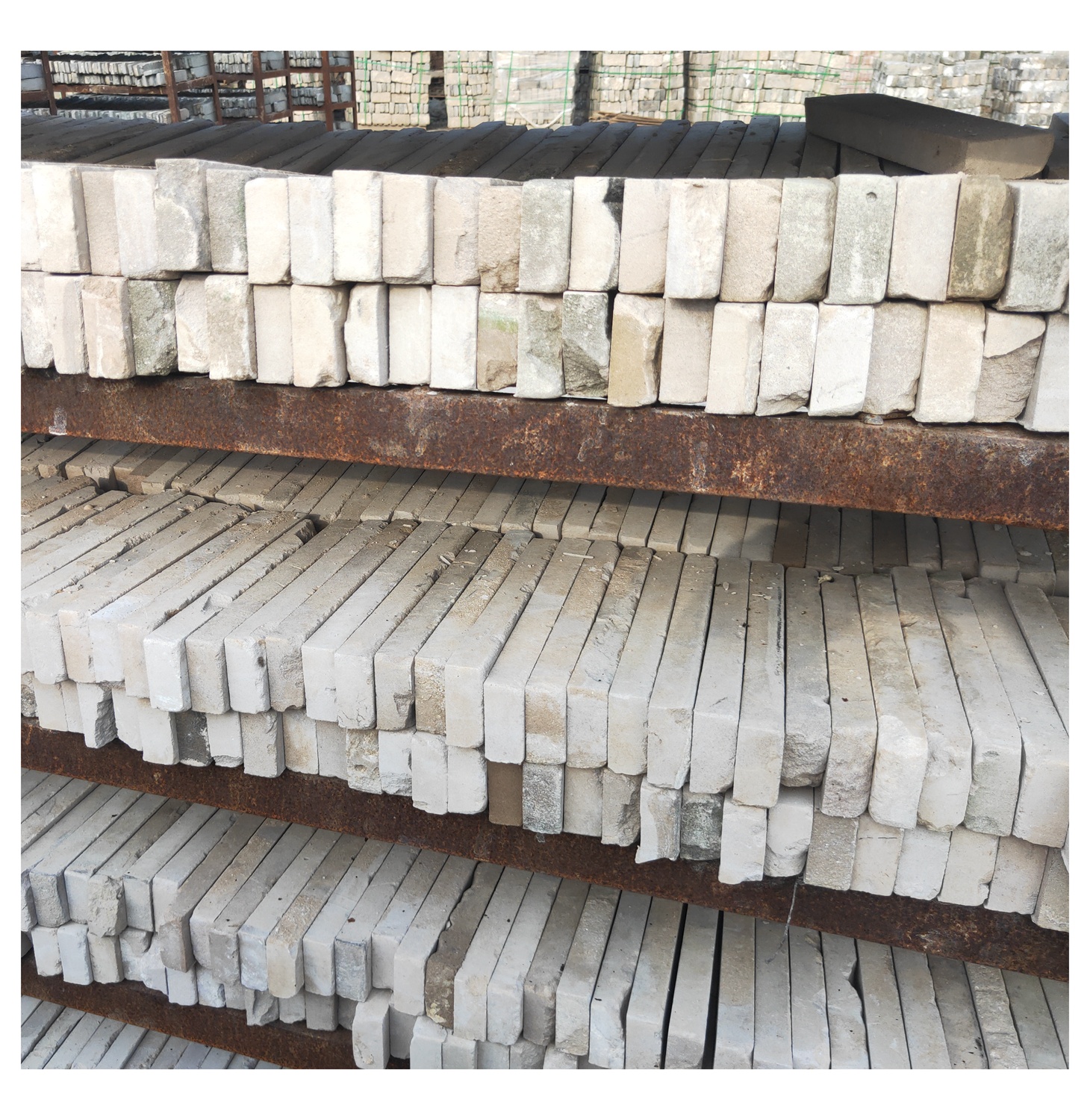 Старинные использованные белые огненные глиняные кирпичи, Восстановленный шпон для строительной стены