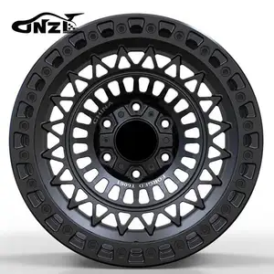 Zhenlun 저압 타이어 4x4 비드 록 오프로드 Suv 단조 합금 휠 (외부 미끄럼 방지 링 포함)