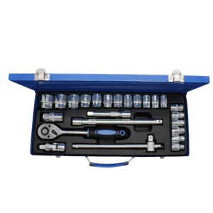 24 Piece <strong>Socket</strong> Tool <strong>Set</strong> Bits <strong>Ratchet</strong> Handle Extension Bar Customized Logo Carbon Steel Heat Treatment 35K Mirror Surface - Product Image 3