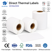 Étiquettes thermiques personnalisées 4x6, rouleaux d'étiquettes d'emballage vierges, autocollantes, imperméables, thermiques directes, pour cartons