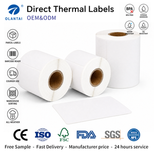 Custom Thermal Labels 4x6 Packaging Labels Roll Blank Waterproof Self Adhesive Direct Thermal Shipping Sticker For Cartons