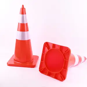 Barrera de cono de carretera triangular de tráfico a prueba de presión para seguridad vial