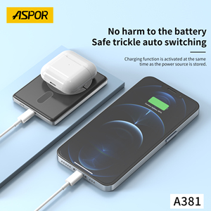 Aspor A381 Power Bank Magnetico Wireless PD20W 5000mAh Mini Portatile <span class=keywords><strong>con</strong></span> <span class=keywords><strong>Batteria</strong></span> ai Polimeri di Litio - Product Image 3