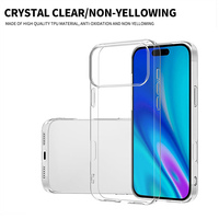 Coque de téléphone transparente en TPU pour iPhone 17 Air, Housse de protection cristalline pour iPhone 17 16 15 14 13 12 11 18 Pro Max