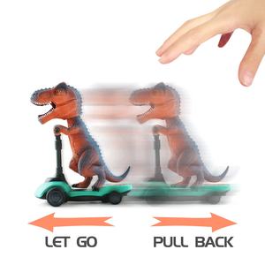 Jinying Nuevo y Creativo Dinosaurio de Juguete con Fricción, Patinete de Dinosaurio, Juguete de Dinosaurio Montable, Coches de Juguete con Retroceso - Product Image 3