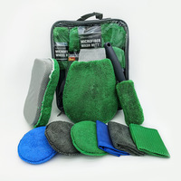 Kit de nettoyage de lavage de voiture en microfibre tout gris Coffret cadeau d'outils de lavage de voiture de qualité supérieure avec outils de nettoyage essentiels