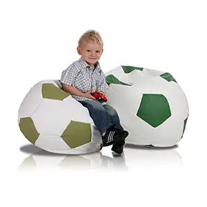 LUCKYSAC su geçirmez futbol şekli Beanbag kapak Recliner açık futbol fasulye torbası kanepe sandalye Modern spor topu Beanbag