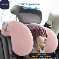 Almohada de Apoyo Lateral para Asiento de Coche CarFu AC-410 AC-410B, de Felpa y Cuero, Ajustable, para Viajes en Vehículo, Venta al Por Mayor OEM