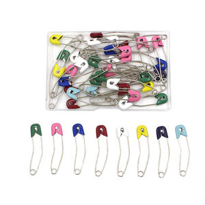 Hochwertige 50Pcs 40mm gebogene Sicherheits nadeln in verschiedenen Farben Bent Quilt ing Basting Pins zum Quilten von Strick metall material - Product Image 5
