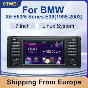 STWEI 7" สำหรับ BMW X5 E53 / ซีรีส์ 5 E39 ปี 1995-2003 เครื่องเล่นวิดีโอในรถยนต์แบบไร้สาย Android AUTO Carplay มัลติมีเดีย วิทยุ บลูทูธ - Product Image 2