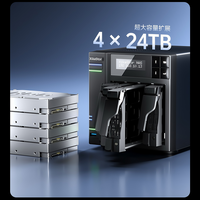 Nouveau Mini PC NAS 4 Baies 4*SSD NVMe M.2 Intel N100 Quad Core 8 Go DDR5 Double LAN 2.5GbE Serveur de Stockage Disque Dur SATA