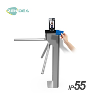 Control Access Security Gate Face Recognition QR Code Fingerprint Anti Tailgating Tripod Turnstile Gate IP55 Protection