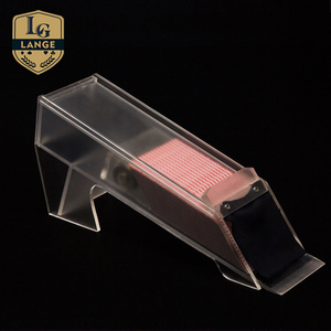 Porte-cartes de jeu de casino LANGE de haute qualité, modèle LANGE0902, finition polie intégrale, transparente givrée, épaisseur 5 mm, surface lisse - Product Image 2