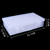 Boîte de rangement en plastique PP à 28, 32, 48, 56, 64 compartiments pour peintures diamant, perles, bijoux et nail art – Vente en gros, directement de l'usine