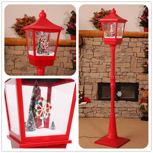 JYAO Snow Capped <strong>Light</strong> up <strong>Old</strong> Fashioned Christmas <strong>Street</strong> Lamp With Music - Product Image 5