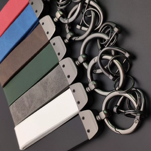 พวงกุญแจห่วงเกี่ยวนิรภัยแบบปรับแต่งโลโก้พวงกุญแจห่วงโซ่หนังแฮนด์เมดสำหรับงานหนักพวงกุญแจ<span class=keywords><strong>รถยนต์</strong></span>พวงกุญแจห่วงคล้องแบบหมุนได้ - Product Image 2