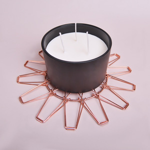 Scented <b>Candle</b> Extra <b>Large</b> Black Glass Three Wick Home Decoration Gift Soybean Mixed Wax - Product Image 2