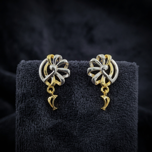 Boucles d'oreilles classiques en or jaune pur 22 carats pour femmes avec une structure solide et durable offrant un style décontracté élégant - Product Image 3
