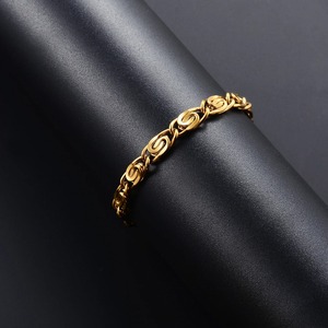 Pulsera de Acero Inoxidable Trenzado Chapada en Oro, Brazalete de Mano y Tobillera con Extensor, Joyería para Mujer y Hombre - Product Image 2