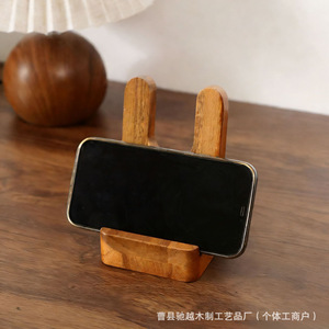 Solid Wood Desktop Tablet <b>Stand</b> Adjustable Height For Phone And Tablet Use - Product Image 4