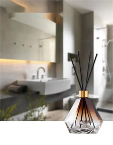 Lüks kristal cam 100ML sazlık difüzör koku aromaterapi şişe vida kapaklı ve sazlık - Product Image 4